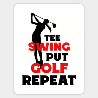 FUNNY Sports Golf Quote Red Black Sticker